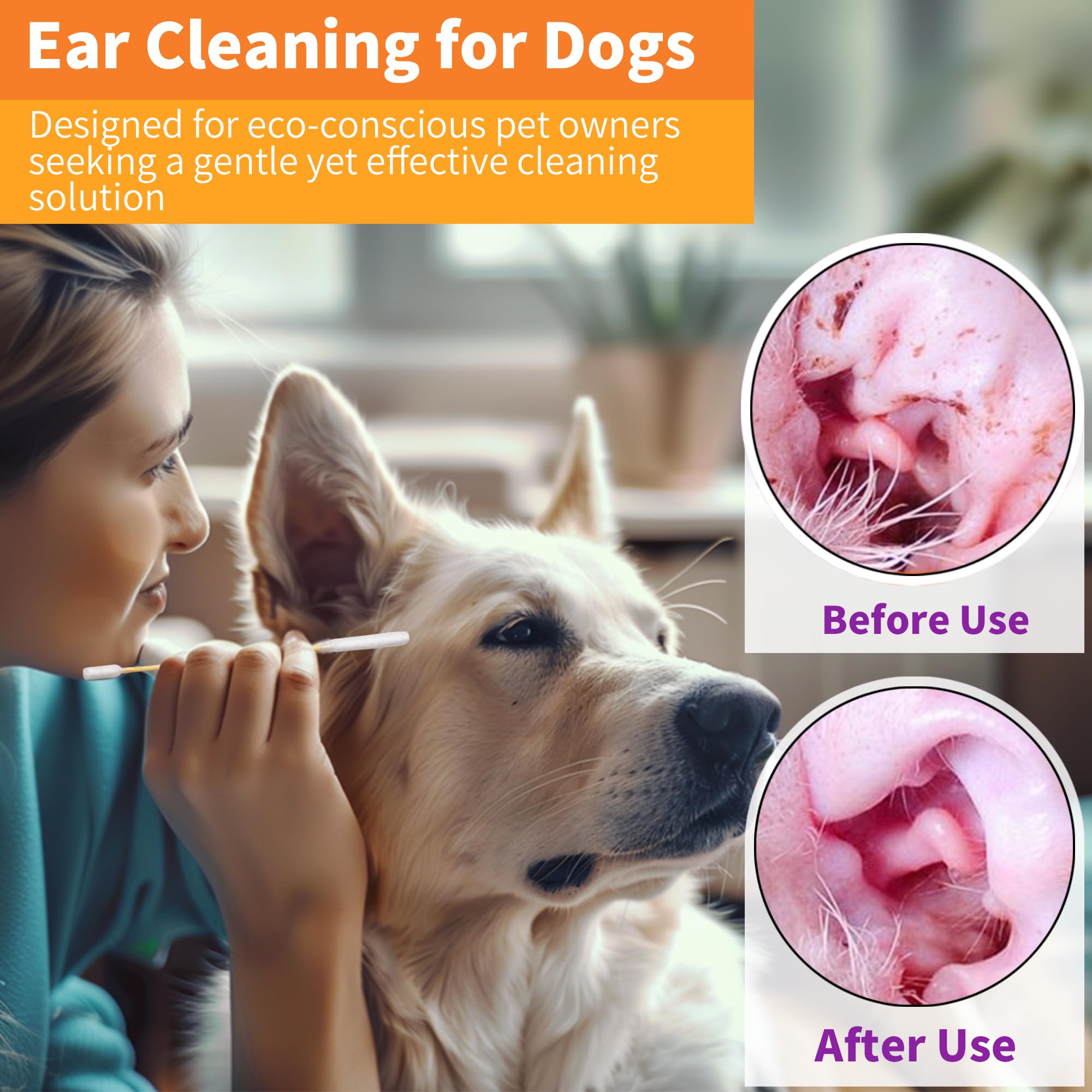 XIAOXINGYUN double-tip swabs with dog-ear care design for precision cleaning.