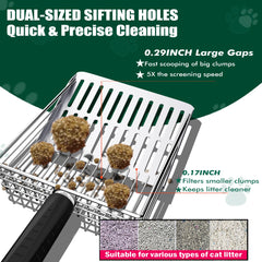 XIAOXINGYUN dual-layer sifting system separates litter quickly and cleanly