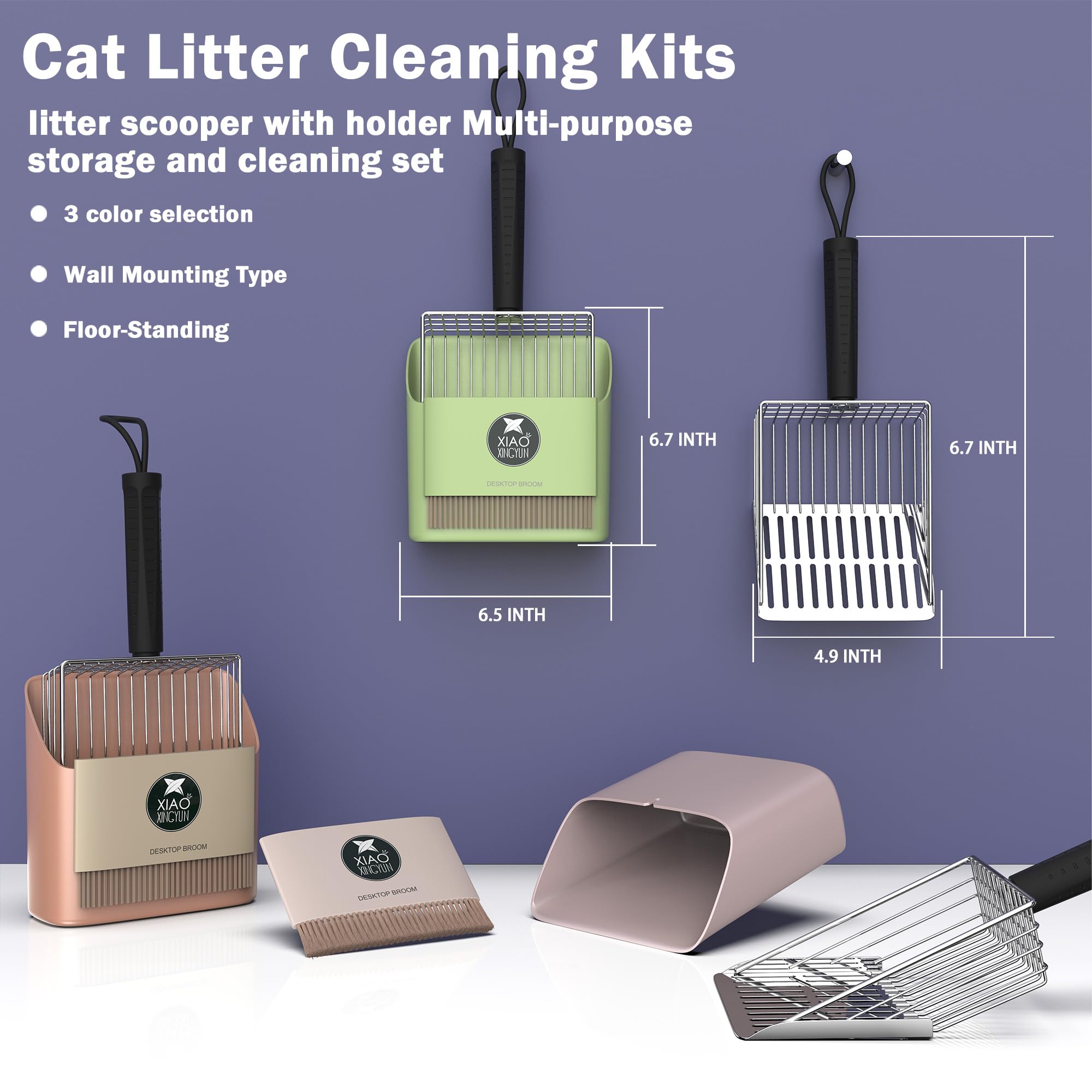 XIAOXINGYUN easy-clean cat litter scooper kit ready for fast maintenance