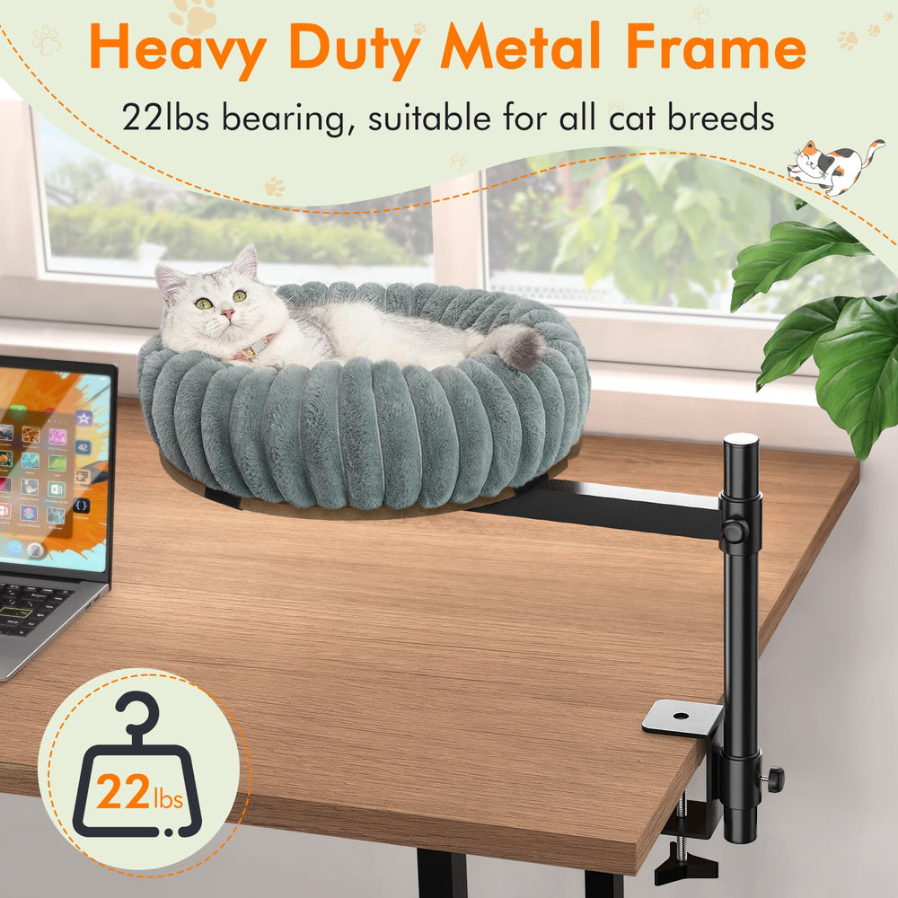 XiaZ 360-degree rotation lets your cat choose the best viewing spot during work.