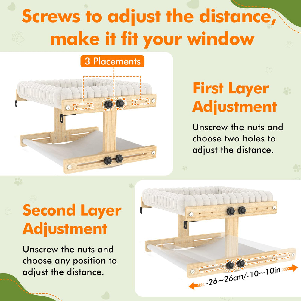 XiaZ adjustable perch design adapts to various window heights.