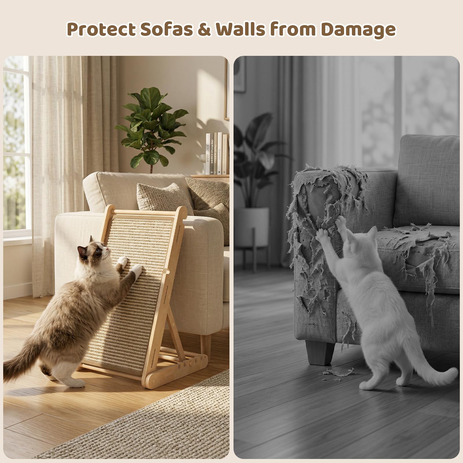 XiaZ replaceable sisal mat extends scratcher lifespan