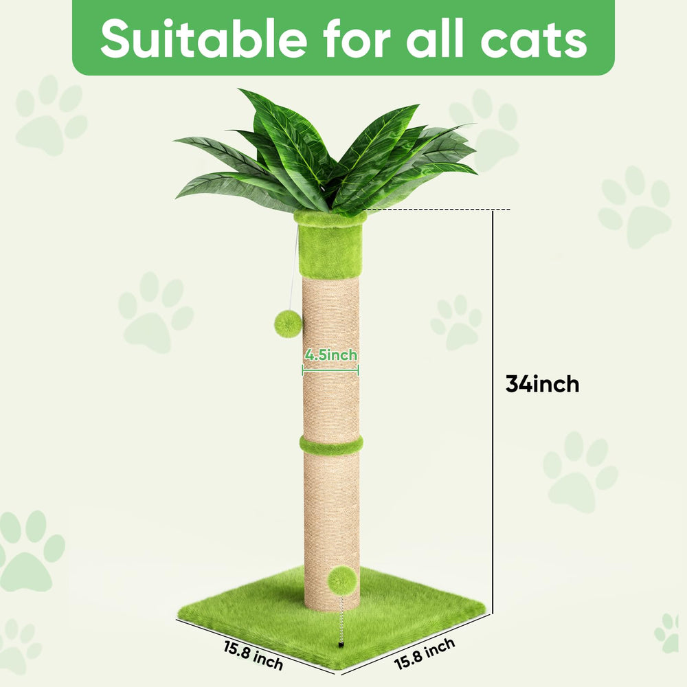 XiaZ cat scratching post 2.8 inch sisal for small to medium cats.