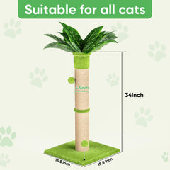 XiaZ cat scratching post 2.8 inch sisal for small to medium cats.
