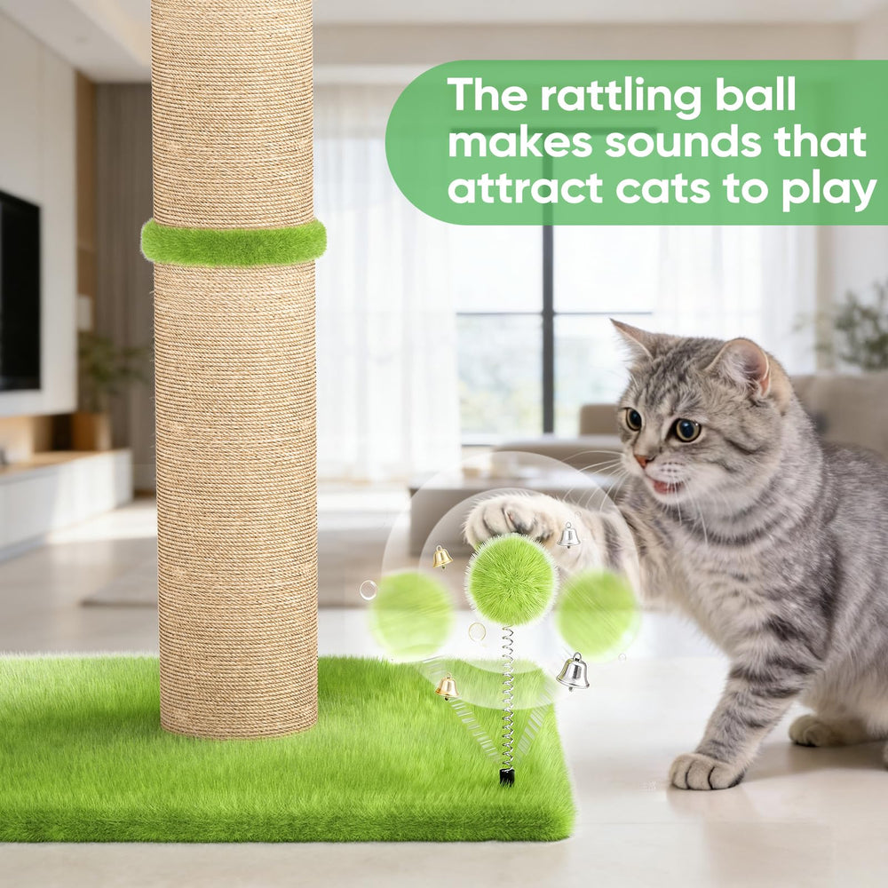 XiaZ cat scratching post top ball with rattling bead engages curiosity.