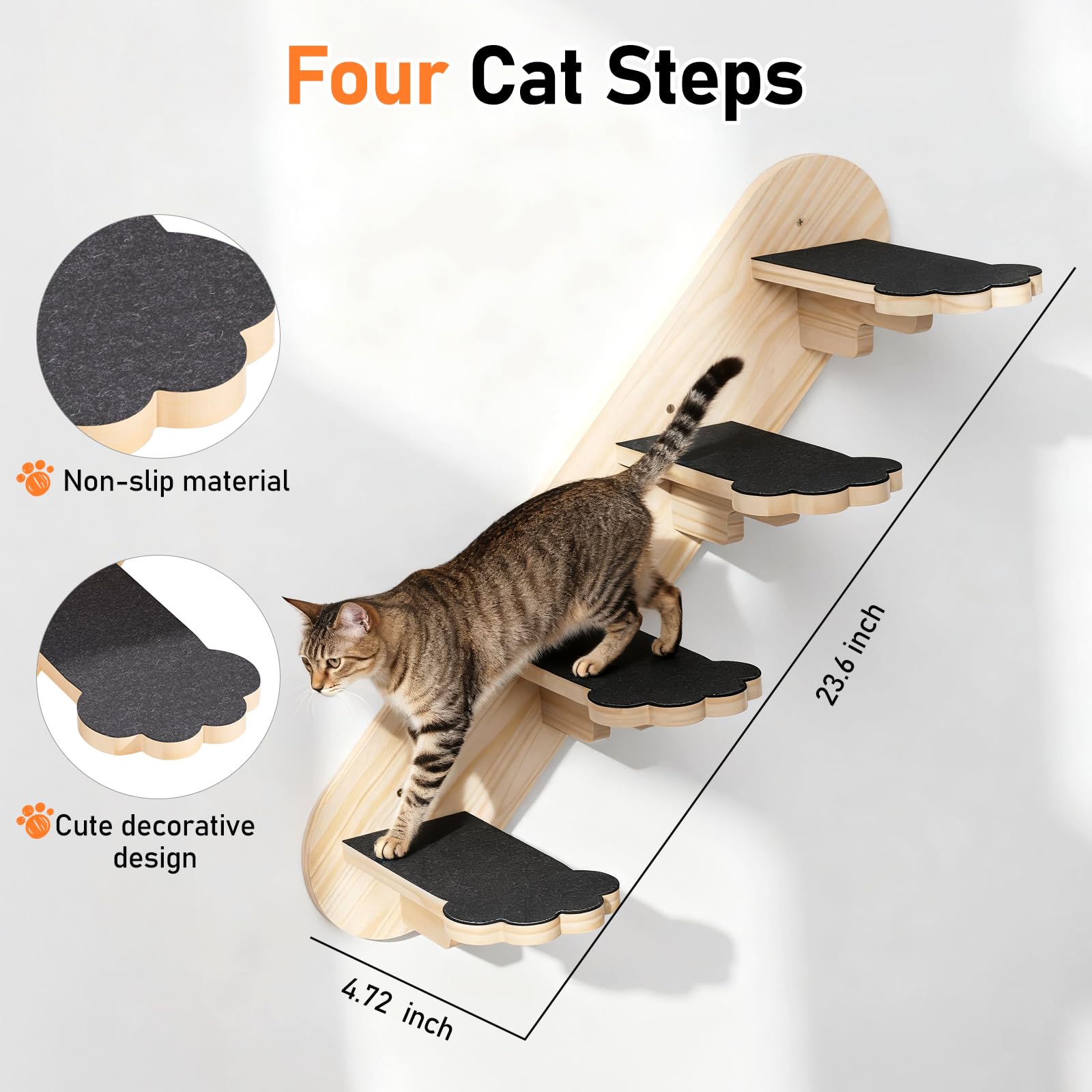 XiaZ solid pine frame delivers sturdy support for indoor cats.