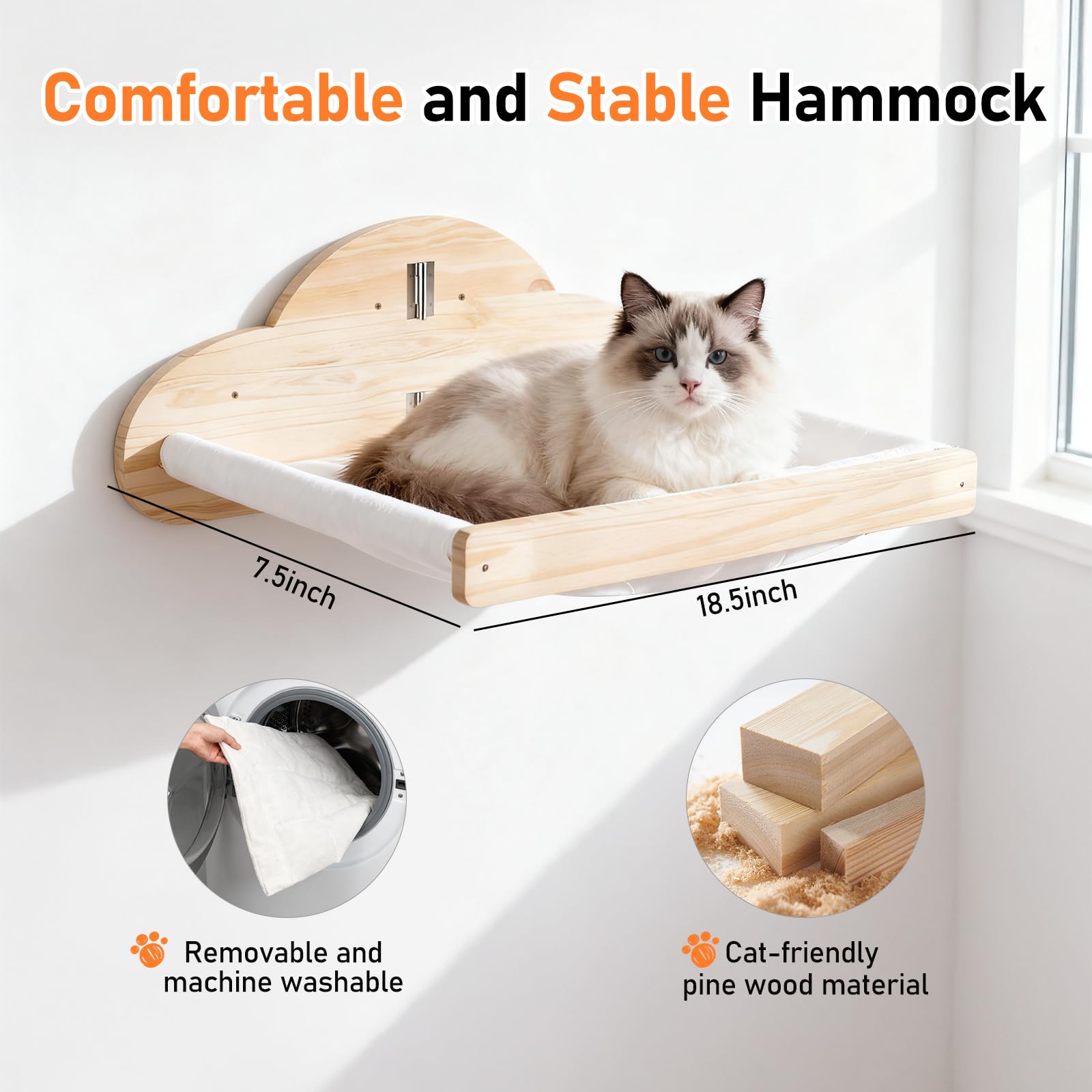 XiaZ vertical cat shelves provide elevated space for playful cats.