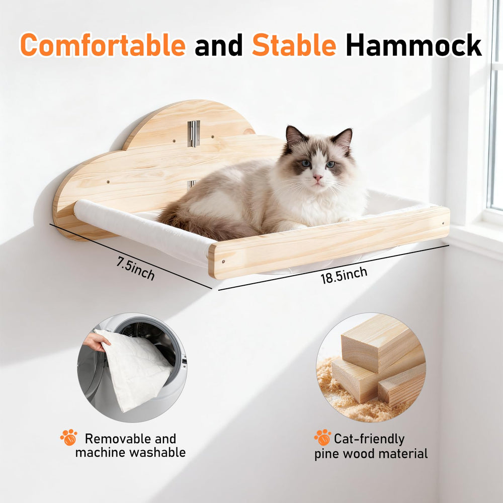 XiaZ vertical cat shelves provide elevated space for playful cats.