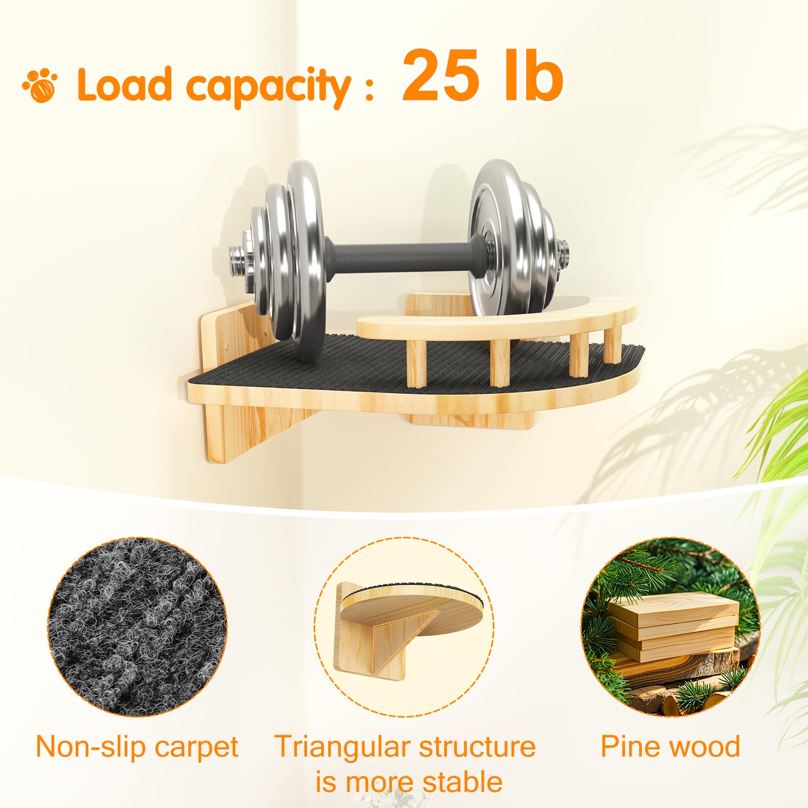 XiaZ Cat Wall Shelves pre-drilled holes enable quick, accurate wall mounting