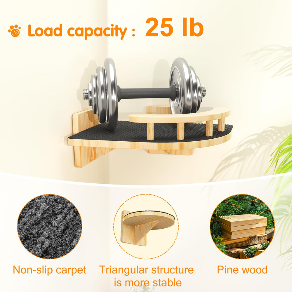 XiaZ Cat Wall Shelves pre-drilled holes enable quick, accurate wall mounting