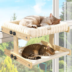 XiaZ cat window perch cushion soft plush provides cozy warmth.