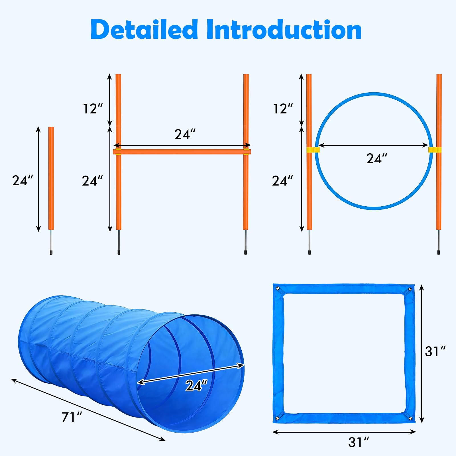 XiaZ Dog Agility Tunnel Collapsible for easy storage and versatile training spaces