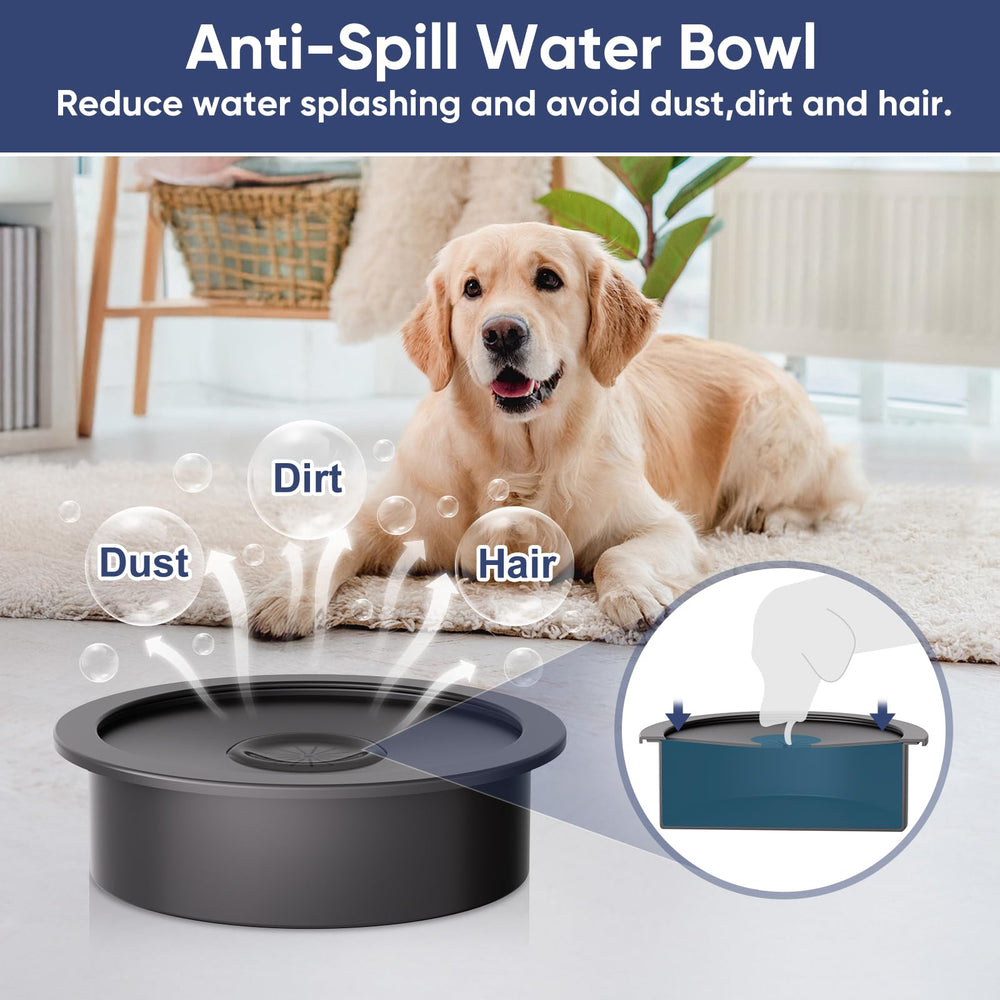 XiaZ double-dish setup provides convenient food and water in one station.
