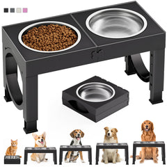XiaZ elevated dog bowls large breed stand setup with ergonomic height for easy feeding.