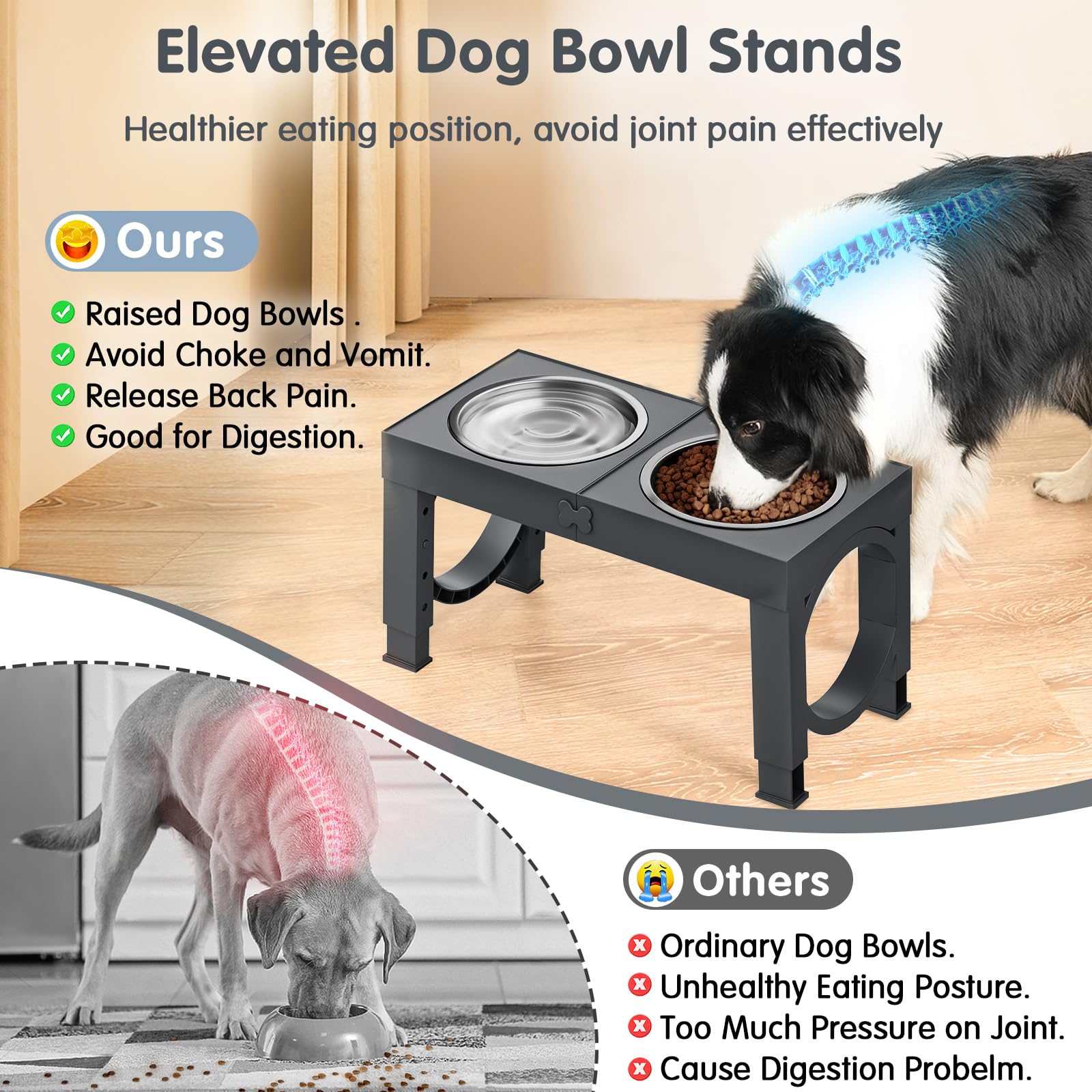 XiaZ stand with anti-slip pads for stable meals.