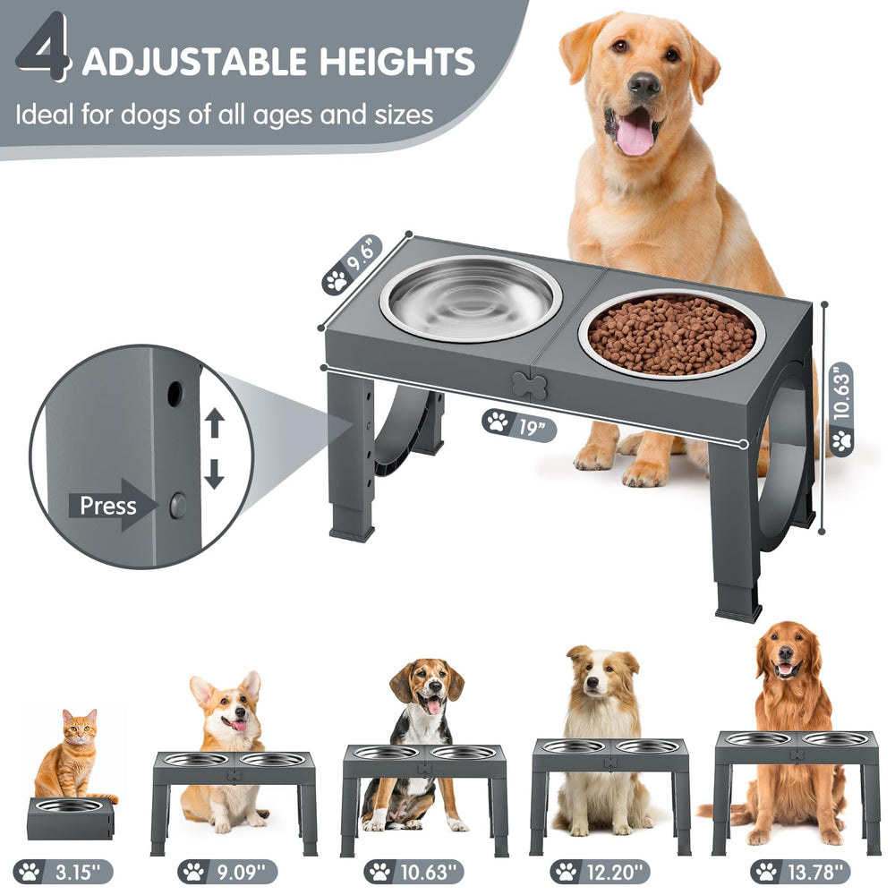 XiaZ elevated stand, side view showing height-adjustable design.