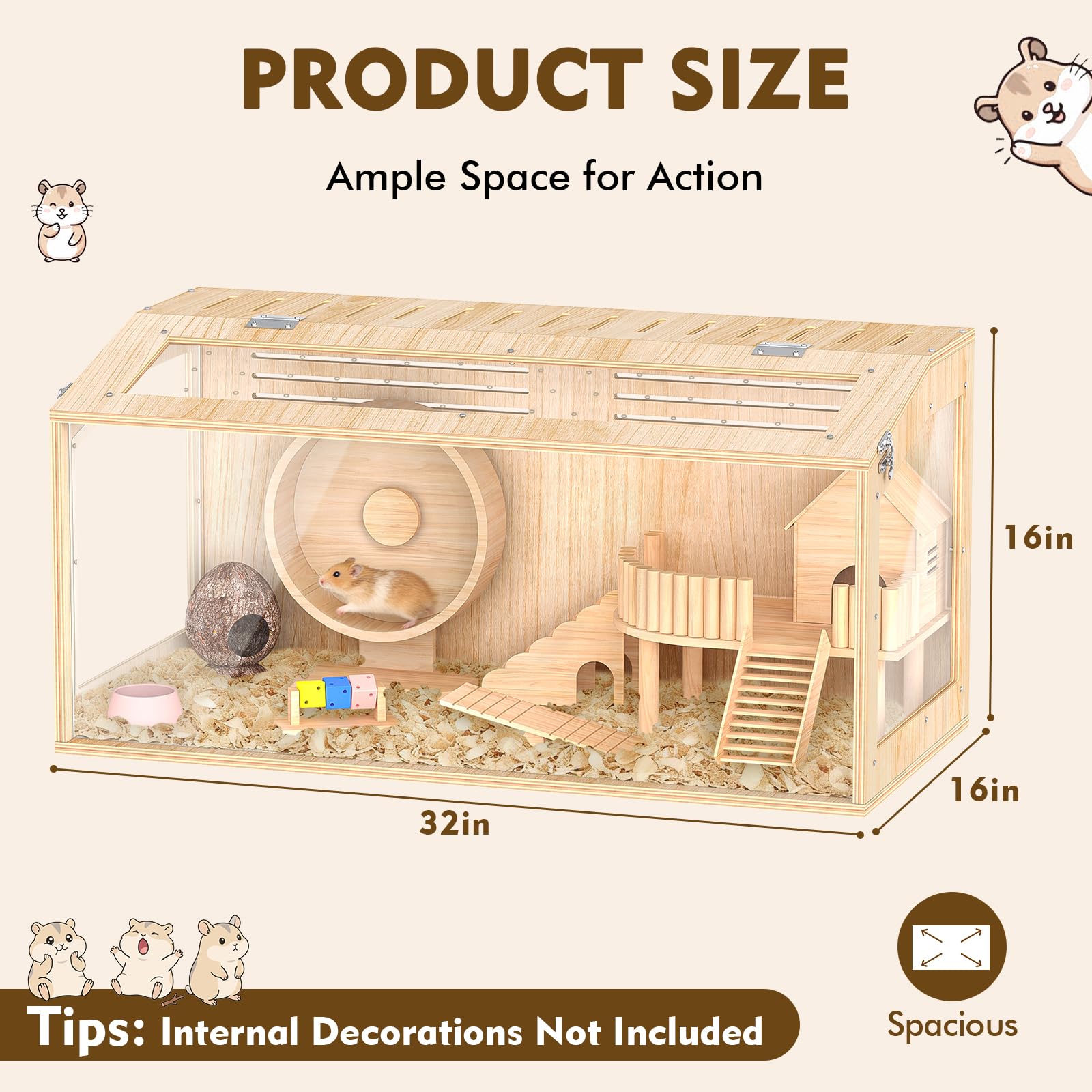 XiaZ clear acrylic panels provide unobstructed view of your pet.