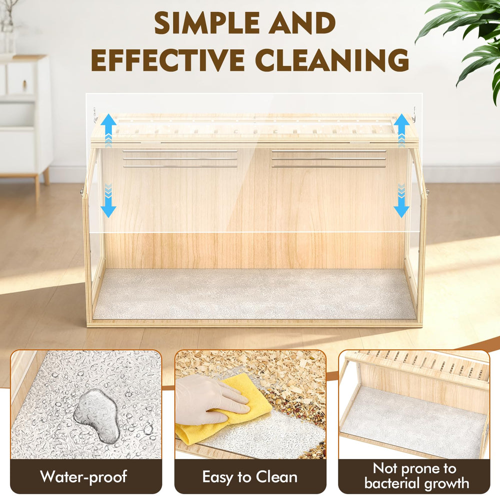 XiaZ ventilated top keeps fresh air circulating for small pets.