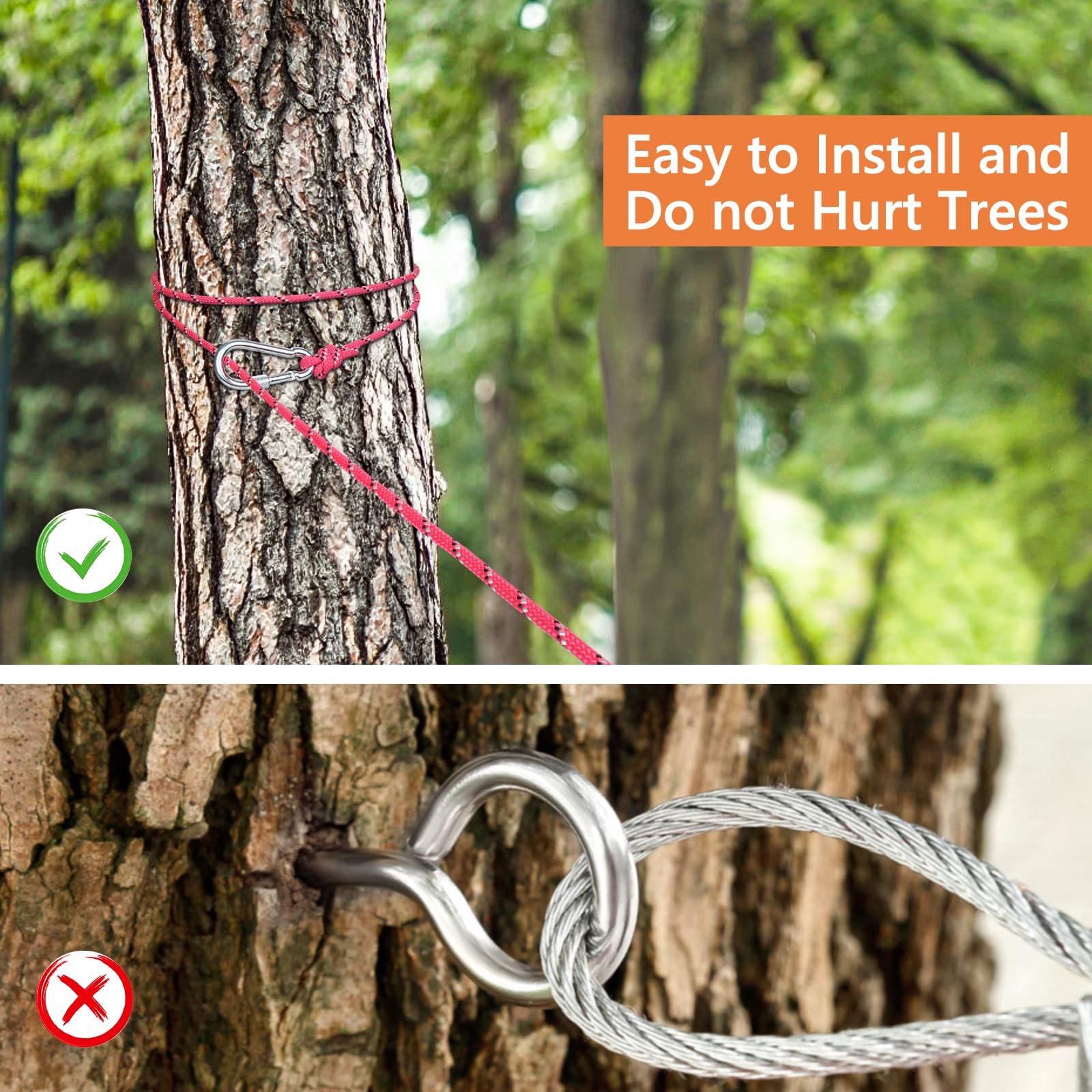 XiaZ heavy-duty steel clasp ensures secure connections on varied anchor points.