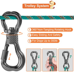 XiaZ overhead trolley assembly shown for quick setup during camping