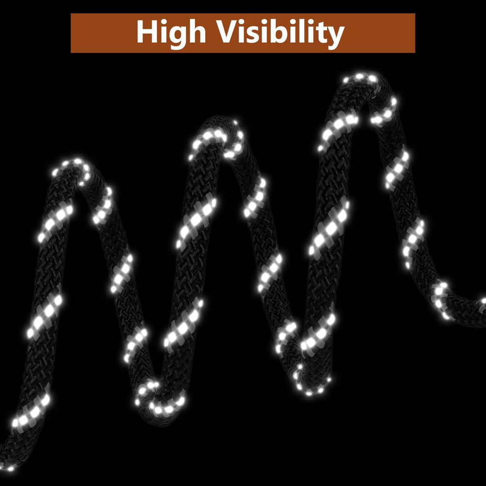 XiaZ reflective kernmantle rope dog line improves night visibility.