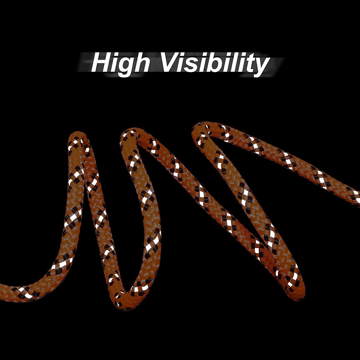 XiaZ reflective kernmantle rope enhances night visibility
