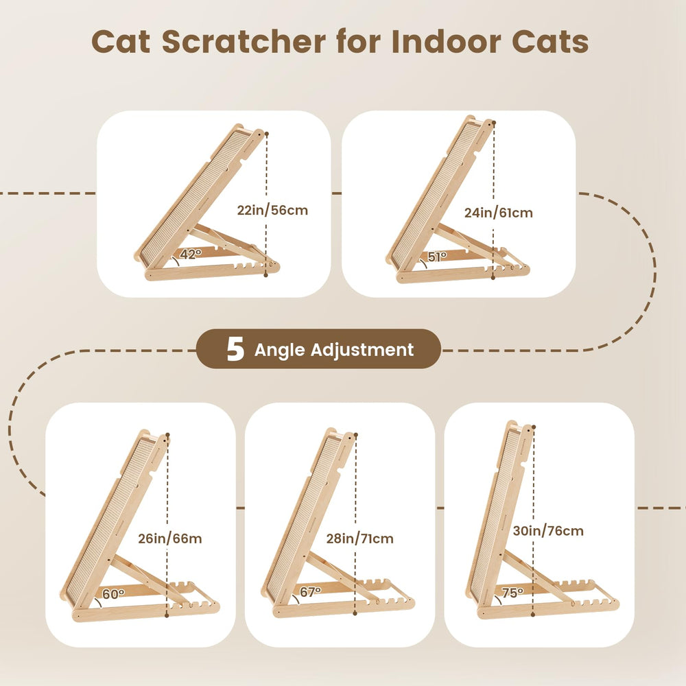 XiaZ durable sisal surface promotes safe scratching and claw health.