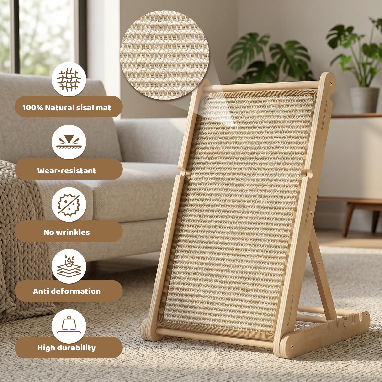 XiaZ ready-to-use cat scratcher arrives fully assembled.
