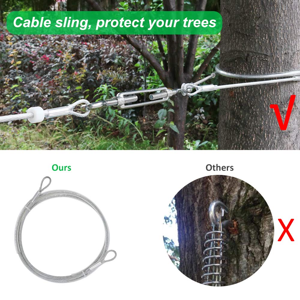 XiaZ 5mm stainless steel wire rope provides strong, durable outdoor use.
