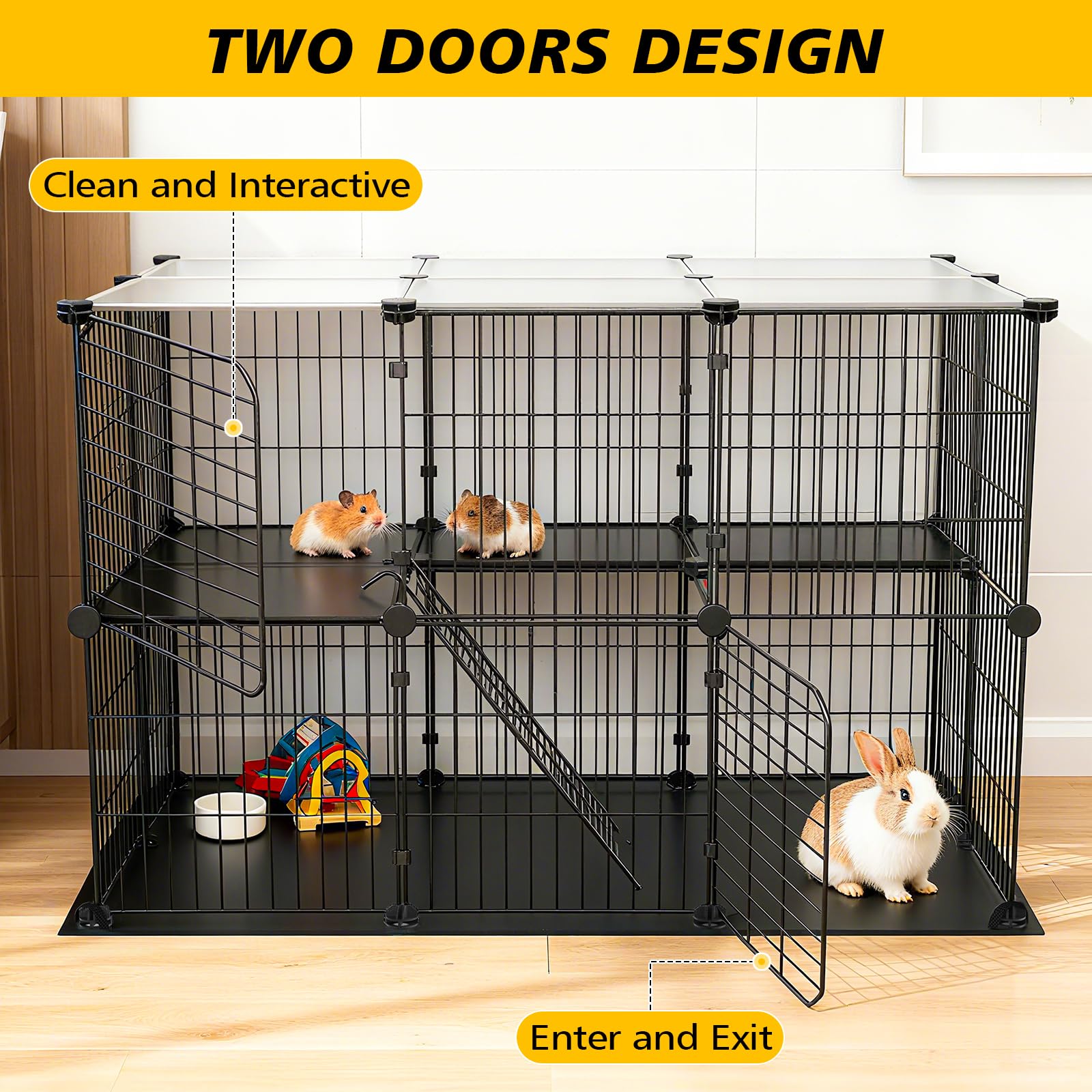 Waterproof PVC interior mat with exterior cloth for easy cleanup