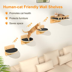 XiaZ vertical cat perch saves floor space for living rooms.