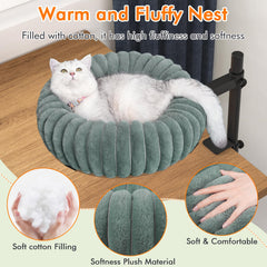 XiaZ cat bed offers a cozy, oversized space for long lounging near your workspace.