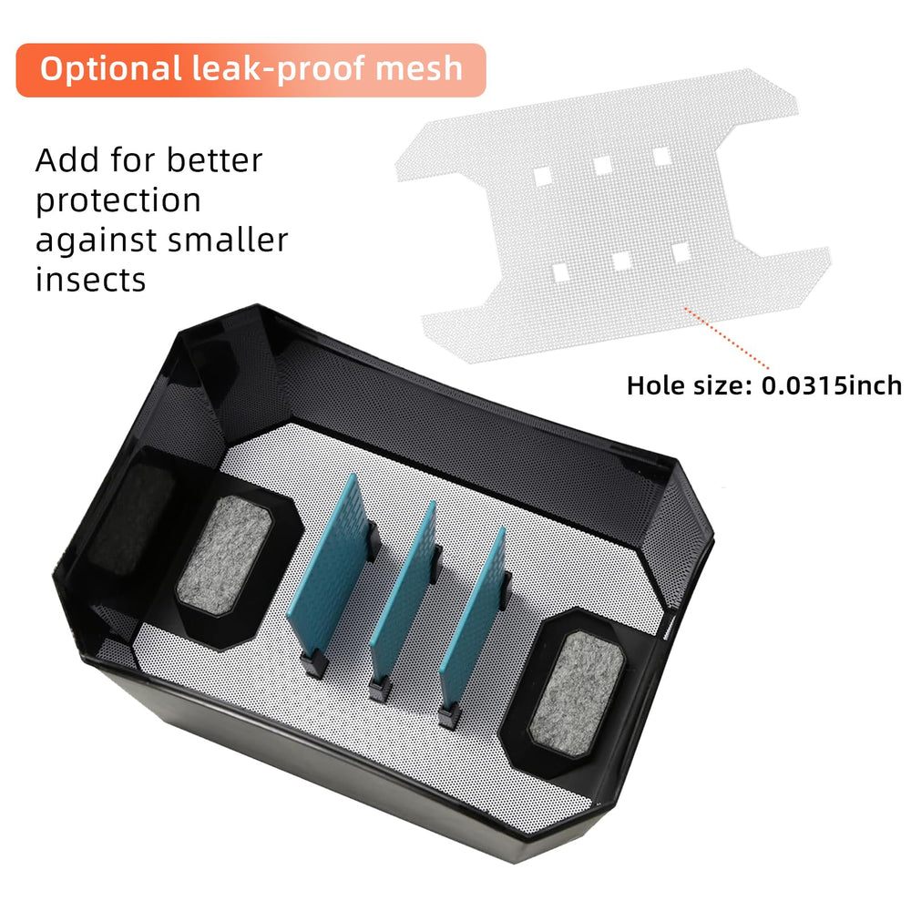 XIGETRAIL mesh bottom makes cleaning quick and simple.