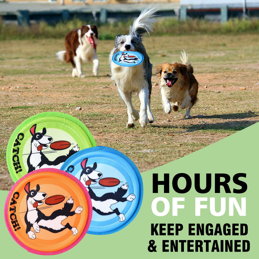 XIGOU Dog Flying Disc with soft frame supports gentle teeth during play.