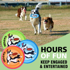 XIGOU Dog Flying Disc with soft frame supports gentle teeth during play.