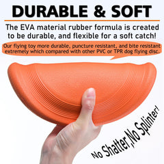 XIGOU durable rubber disc ready for rugged chewers during play.