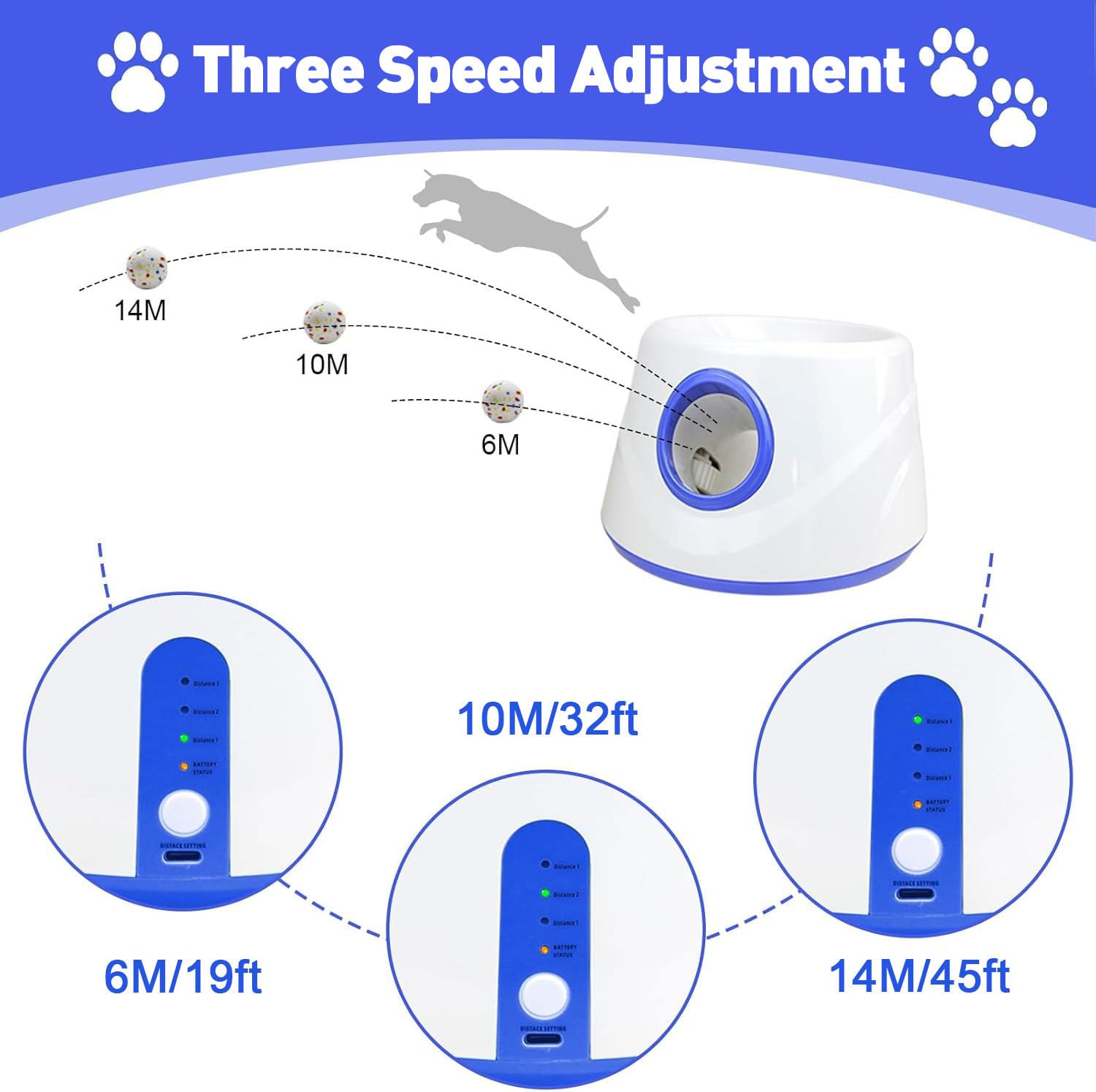 XIMUSON ball launcher setup in backyard demonstrates convenient fetch sessions.