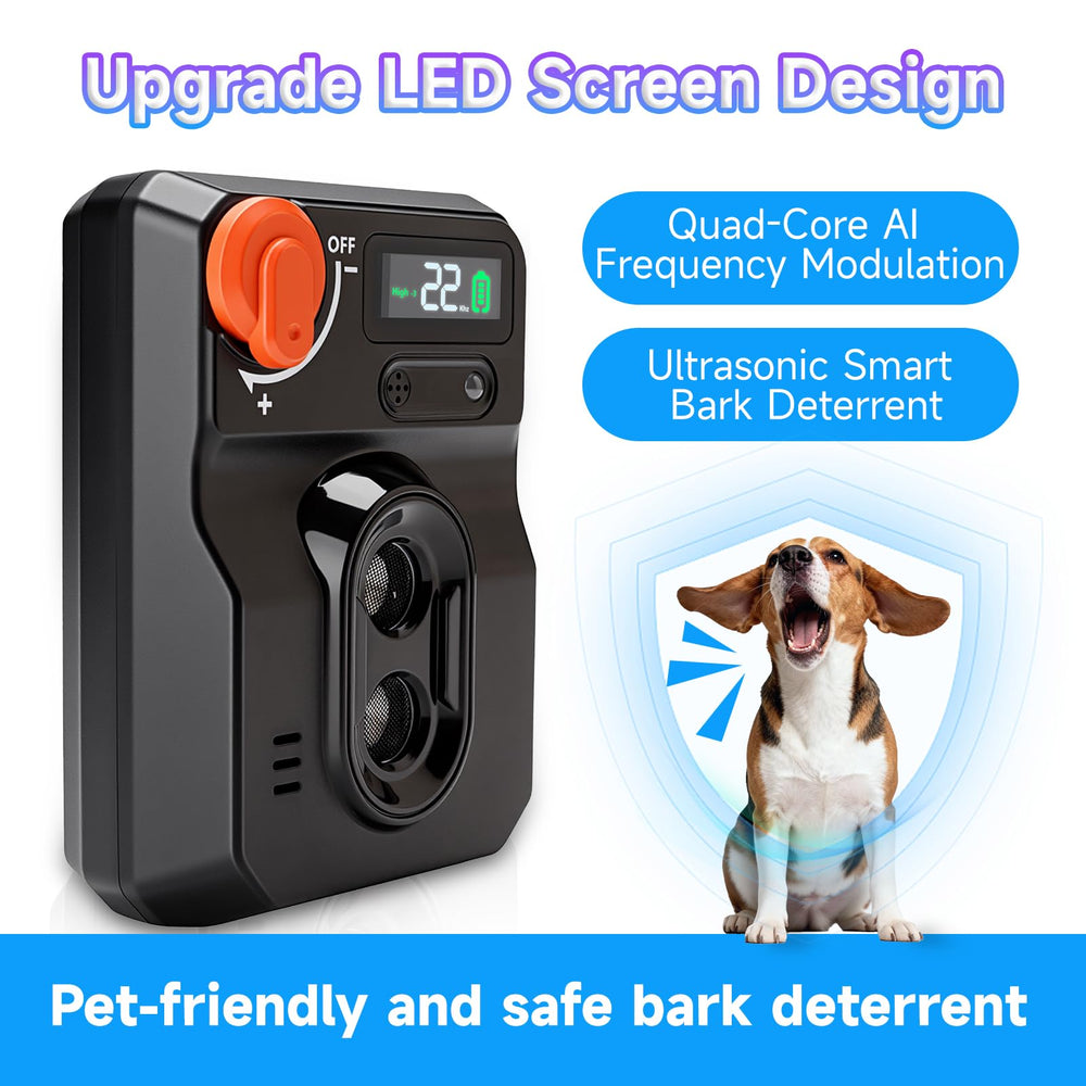 XIMUSON humane ultrasonic bark deterrent interrupts barking without stress.