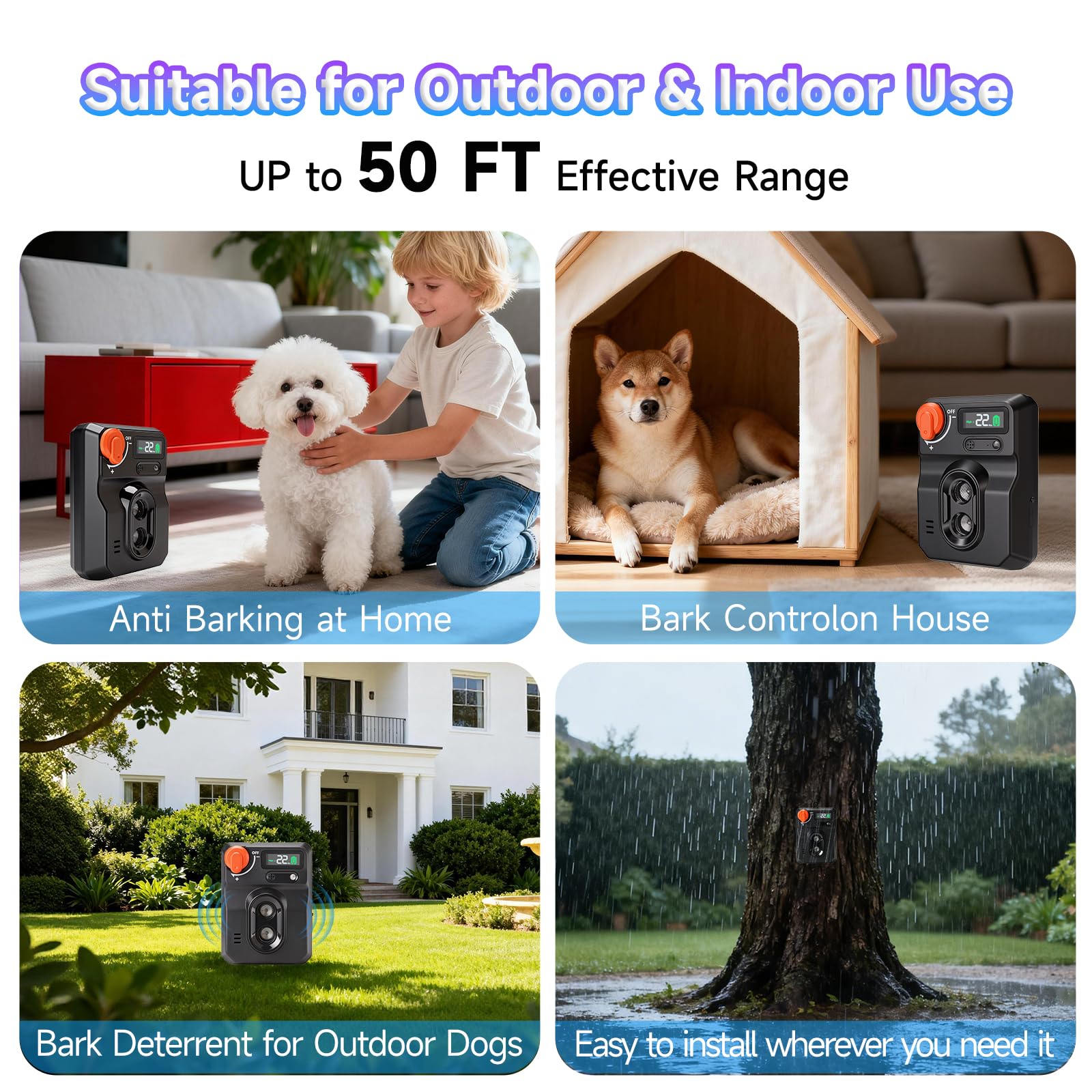 XIMUSON rechargeable 2000mAh battery powers weeks of deterrence.