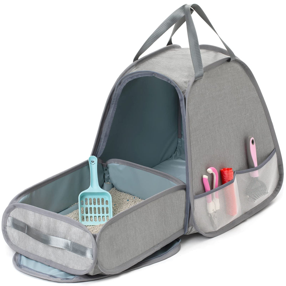 XingYunEr collapsible cat litter box shell closed for travel containment