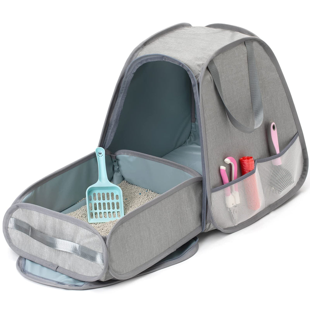 XingYunEr collapsible cat litter box side view shows sturdy frame