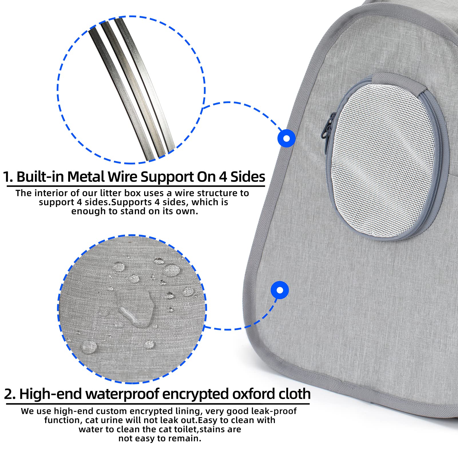 XingYunEr litter box odor barrier design helps reduce smells on the road