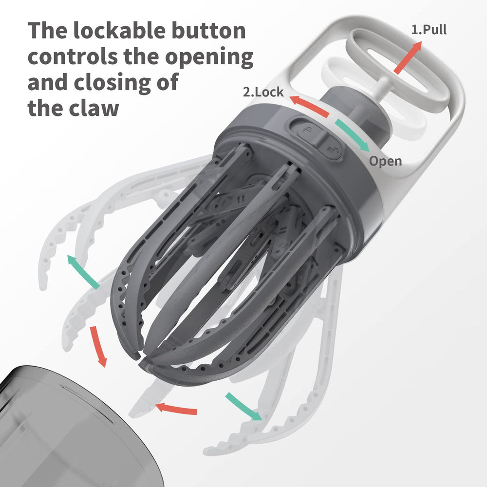 Xinzs Pooper Scooper 6-claw system captures waste securely on grass.