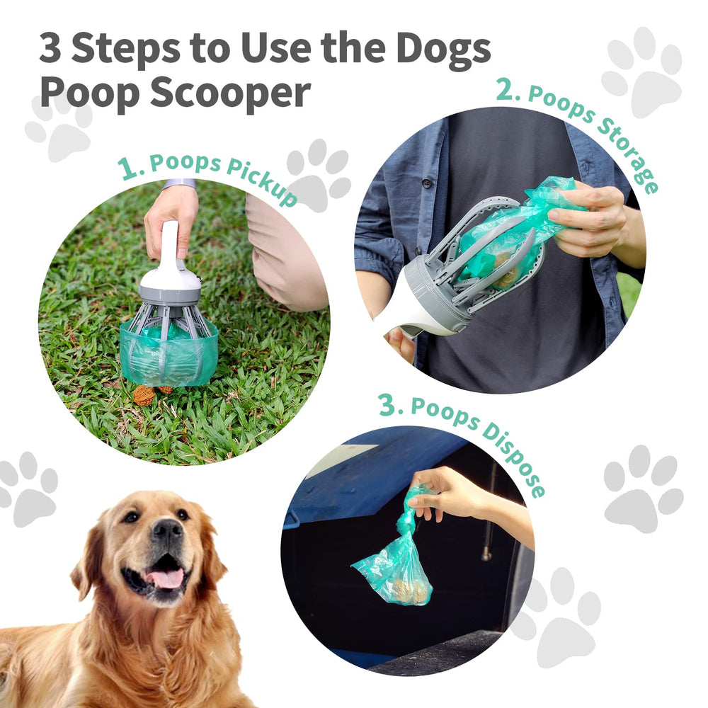 Xinzs Pooper Scooper compact, portable design ideal for outdoor walks.