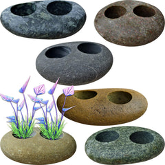 XIOFU river stone plant weights anchor aquarium plants for stable growth and natural decor.