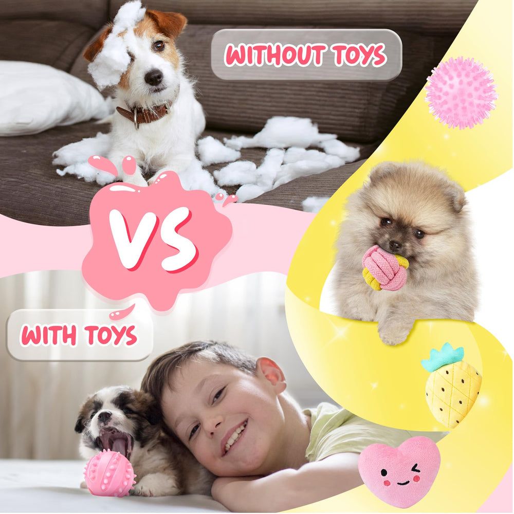 XIUGOAL pink dog bag rolls for quick toy cleanup during walks.