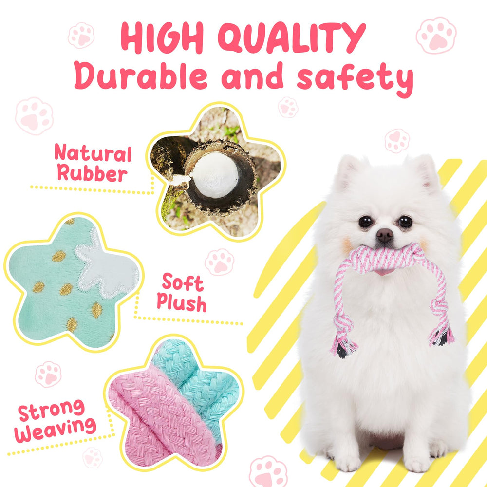 XIUGOAL pink puppy toys packaging open showing complete kit for playtime variety