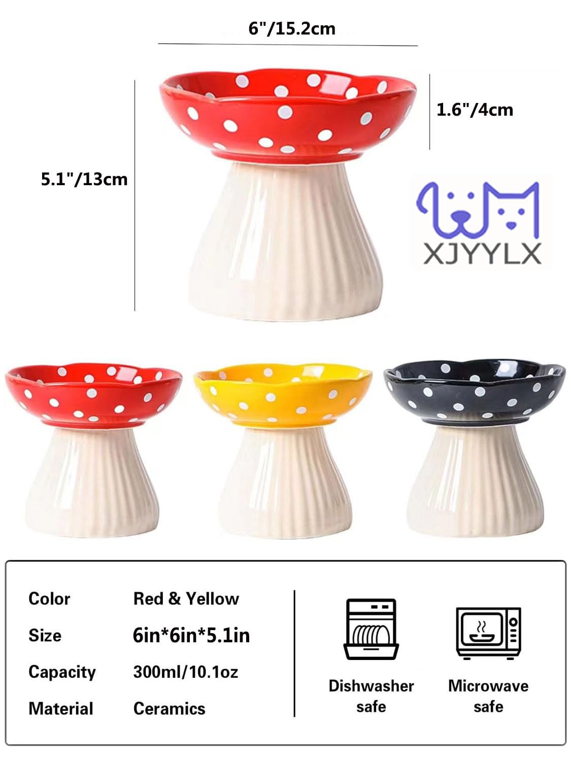 XJYYLX cat-water-bowl-yellow clearly distinguishes water for hydration