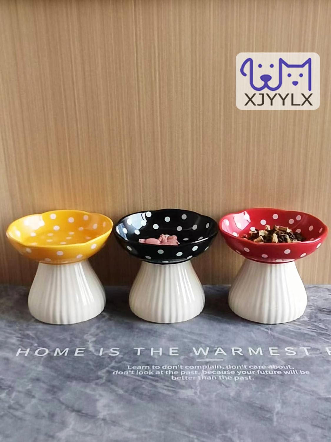 XJYYLX heavy-weight-bowls resist tipping during meals