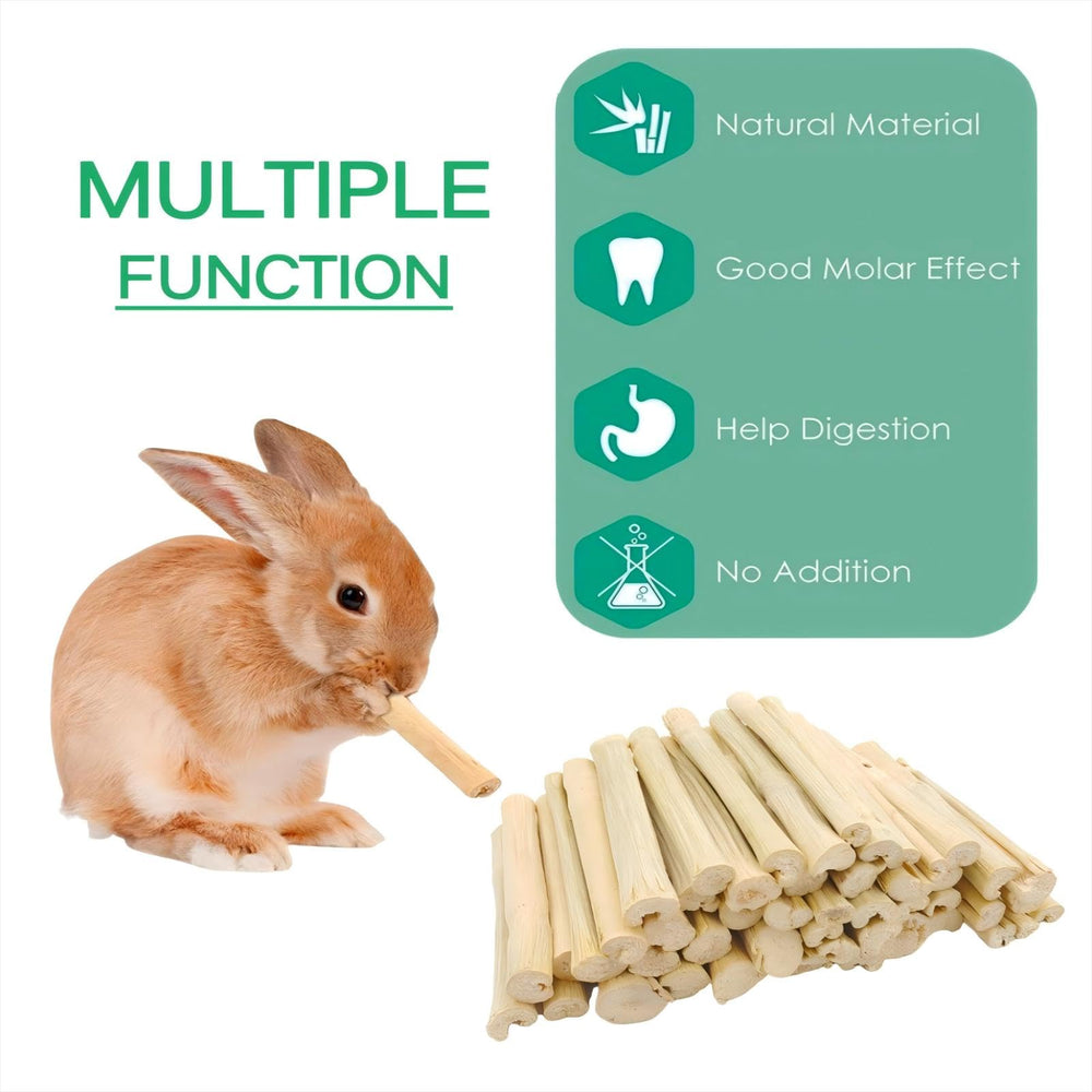 XLpeixin natural bamboo sticks ready for safe chewing in small pets.
